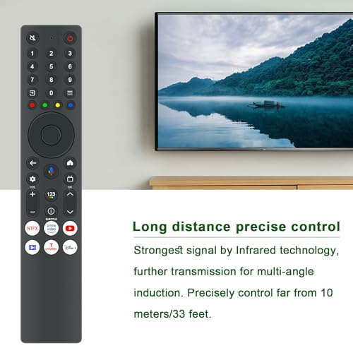 Télécommande vocale TCL avec microphone intégré pour TV QLED 4K HDR