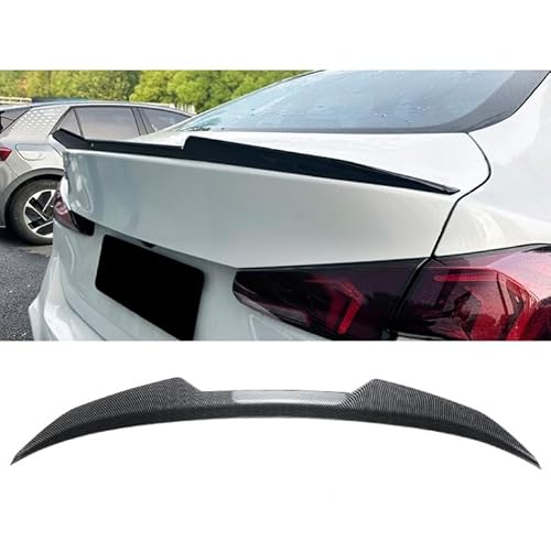 WENINETIES Car Spoiler Rear for BMW 2 Series F74 225i 235i PSM 2024-2025, Sedan Rear Trunk Boot Lip Wing Spoiler, Rear Wing Spoiler Trim Cover,Carbon Fiber Look
