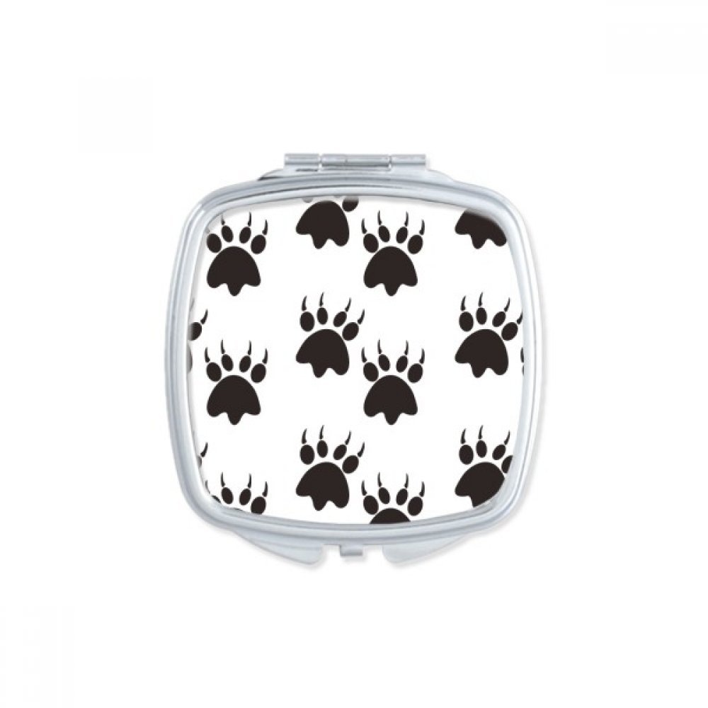 Miroir de maquillage compact pour retouches rapides dessin simple de silhouette de griffe