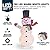 Joiedomi Snowman Christmas Outdoor Decoration, 150 LED Lighted Christmas Holiday Decorations, Collapsible Snowman Yard Lights Backyard Garden Lawn Xmas Decor, Red Scarf