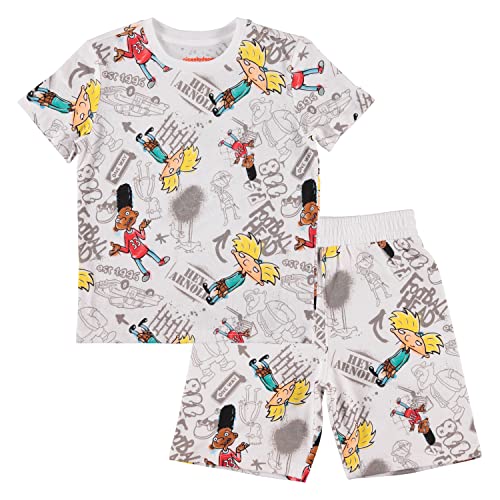 Nickelodeon Rugrats, Hey Arnold, All That Boys Short Sleeve T-Shirt And Shorts Clothing Set (10-12, White) #TOP22