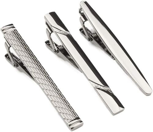 QIMOSHI - Juego de clips de corbata para hombre, para corbatas regulares, corbatas, bodas, negocios, clips de corbata