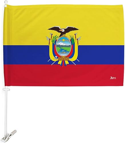 Miniatura 147 de Bandera de Estados Unidos con poste para coche, bandera para carros, 2 unidades, bandera de América, capó para auto, 4 de julio, decoración
