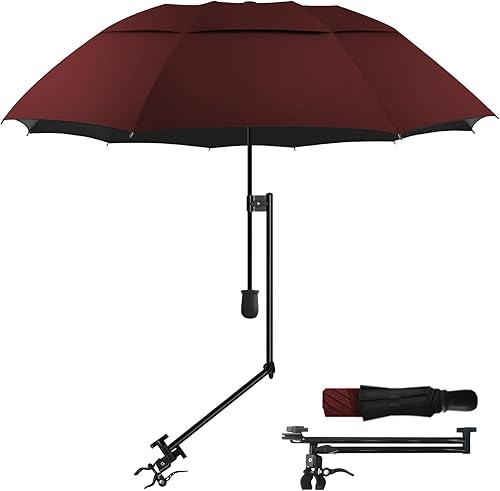 Sombrillas de patio UPF 50+ 360 ajustable, sombrilla de playa con abrazadera universal, abrazadera de playa en el paraguas, adecuada para patio,