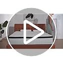 Mattress 10 Inch Full Size Memory Foam and Springs Hybrid Mattress in a Box, Stress Relief and Cooling, Black & White Medium Firm Colchon, Fast Reboud.