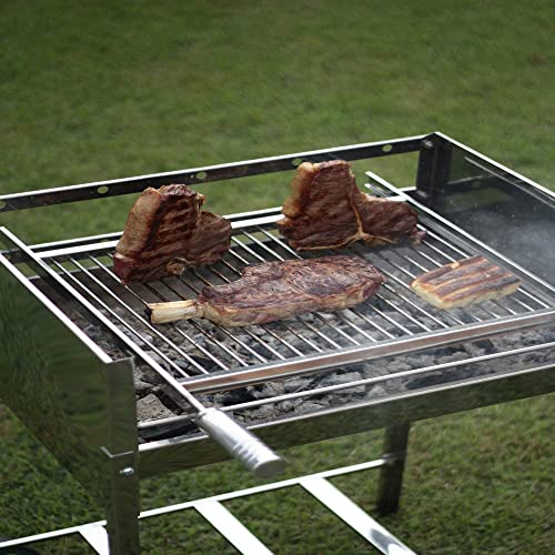 Grelha Churrasco Parrilla Uruguaia Inox Pequena 38,5x36cm Issi Grill