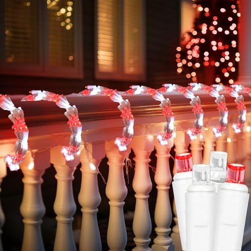 VIHOSE 9' 300 Bulb Valentine's Day Garland Lights on White
