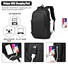 Kono Sac à Dos Ordinateur Portable 15,6 Pouces Imperméable Antivol avec Port USB, Sac à Dos PC Portable Voyage Affaires Collège pour Homme Femme - Noir #3
