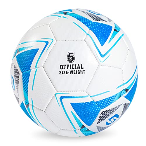 Saretas Soccer Ball Official Size 5 Soccer Training Ball Official Match Football Balls With Pump With Carry Net For Youth Audlt,Soccer Gift Ball For Indoor Outdoor Play #TOP2