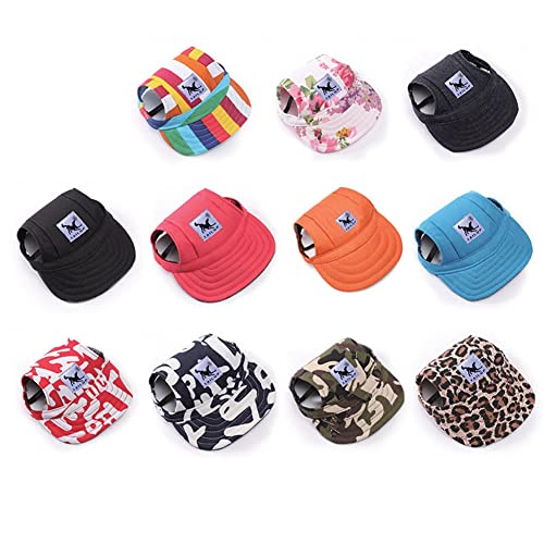 SHTGOI Hunde Baseballmütze Outdoor Haustier Mütze Kappe Sonnenschutz Cap Hut Basecap Sonnenhut Sonnenhüte Schirmmütze Hundecap mit Ohrlöchern und Verstellbarer Kinnriemen Rot