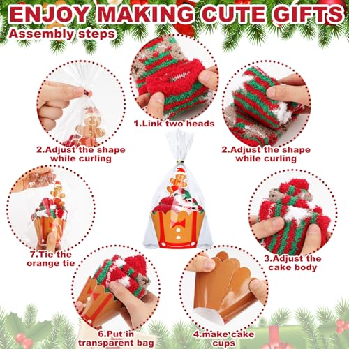 Image of Suhine Christmas Cupcake Fuzzy Socks Women