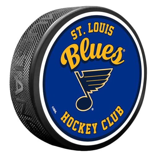 Sports Decor St. Louis Blues Puck | Retro Script