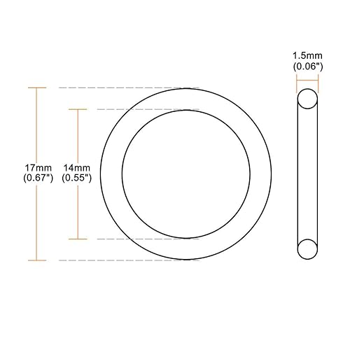 Miniatura 10 de uxcell Juntas tóricas de silicona, 0.748 in OD 0.630 in ID 0.059 in Ancho VMQ Junta de sello para válvulas de compresor reparación de tuberías,