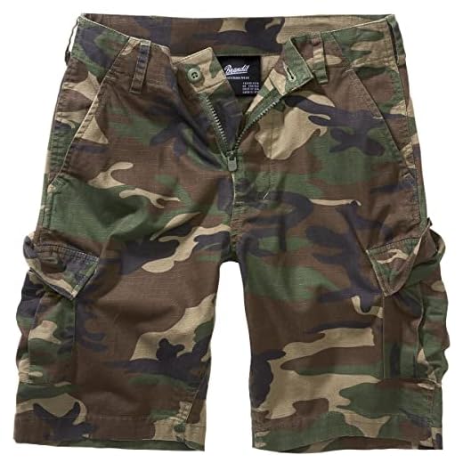 Brandit Kids BDU Ripstop Shorts, color: woodland, size: XL 158