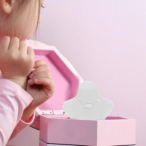 Miniatura 2 de Alipis 20 piezas de casa de muñecas busto de joyería miniatura soporte de exhibición de collar de caballete de plástico maniquí pulsera anillo