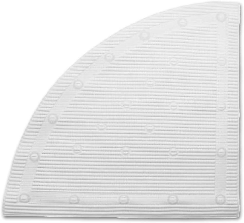 Isagi Corner Shower Mat, White, 59x59cm