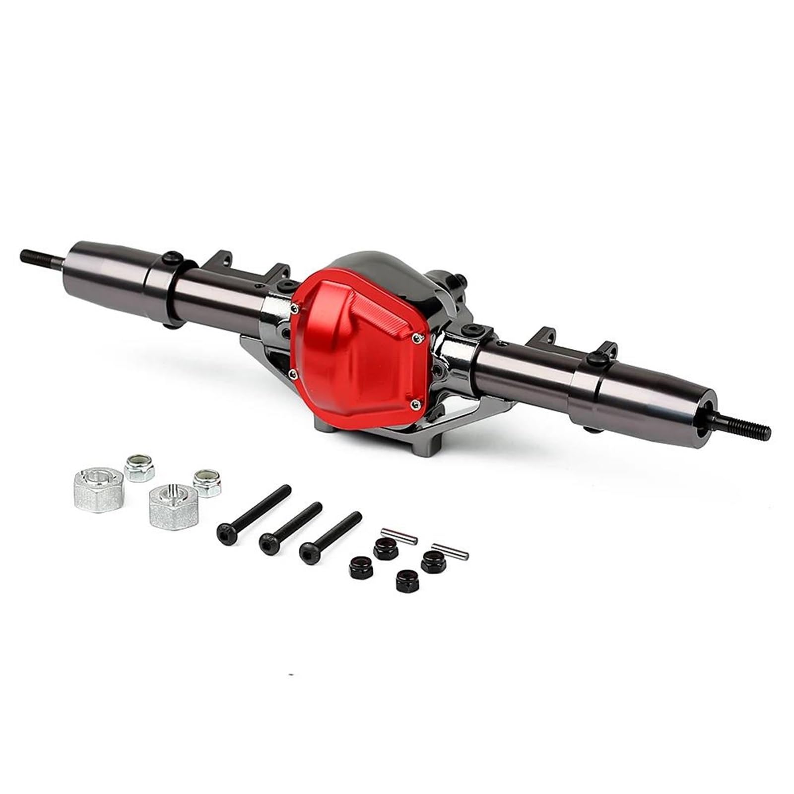 RC Car Eje De Delantero Compatible con SCX10 1:10 RC Rock Crawler Car RC Car CNC Metal Eje Delantero/Trasero RC Coche Eje Delantero Trasero Conjunto Piezas De Mejora(1Set)