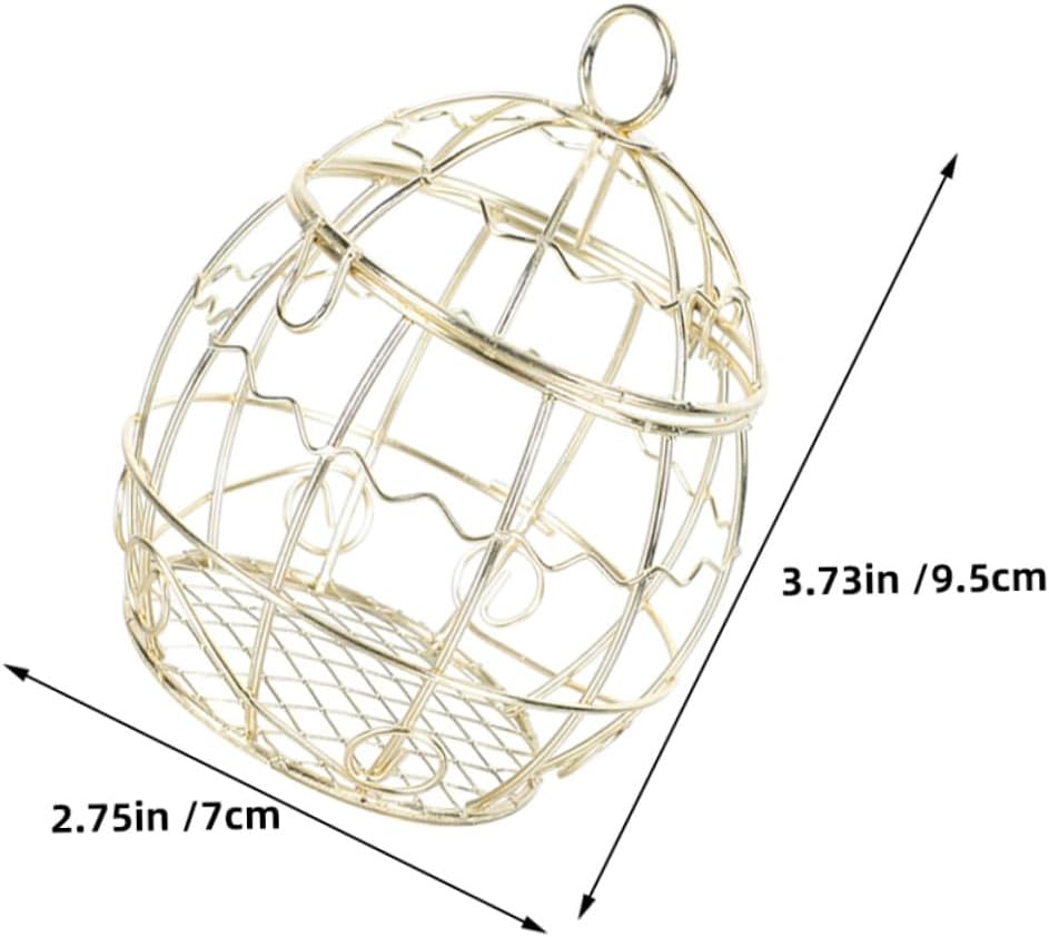 WESIEVYA 8pcs Gold Metal Birdcage Candy Boxes Hollow Iron Wire Wedding Favor Containers Party Sweet Treat Holders Packaging for Bridal Showers image 2