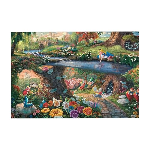 不思議の国のアリス 思考力と手を動かす力を養うことができる クリエイティブカスタムパズル300ピース、趣味のパズルはリラックスして、レジャーを楽しむことができます。