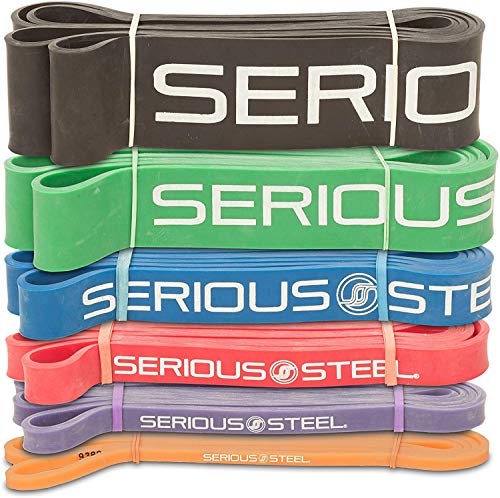 SERIOUS STEEL FITNESS Assisted Pull-Up Band, Resistance & Stretch Band, Powerlifting Band & Pull-up Assist Loop Band (Single Band)…