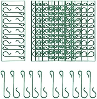 Pack of 100 Christmas Hooks Christmas Bauble Hooks, Christmas Ornament Hooks, Green Christmas Tree Decoration Hooks, Plastic Christmas Tree Hooks for baubles, Christmas Tree Ornament Hangers