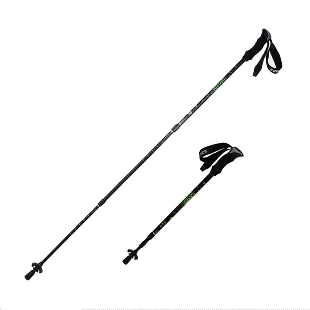 Kije do trekkingu Nordic Walking, 2 sztuki z systemem mocującym 7075 ze stopu aluminium 3LS, z antypoślizgowym rękawem do przeciągania błotem na wędrówki, kemping, góry, spacery, czarne