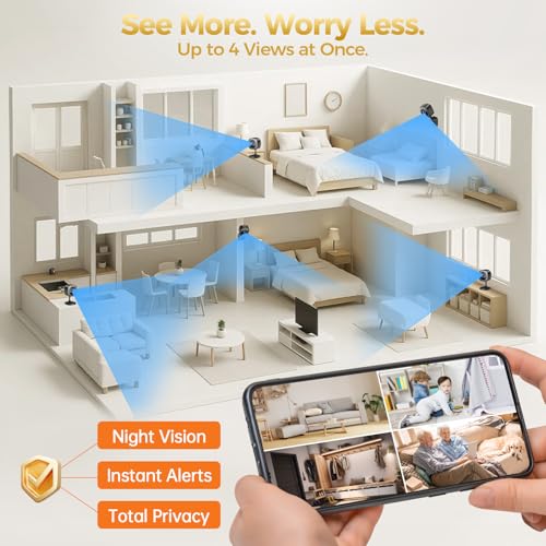 Indoor Security Camera 4-Pack 1080p