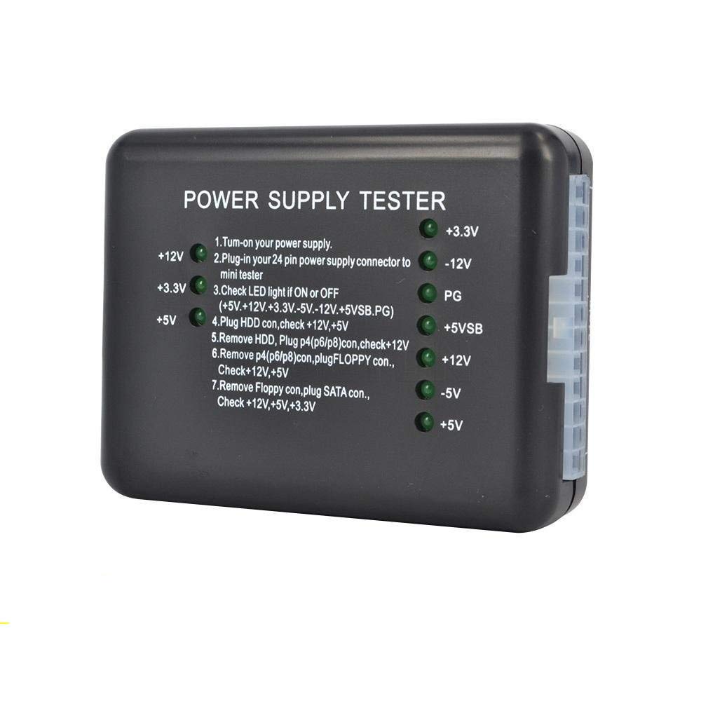 Storin Motherboard Power Supply Tester Computer PC 24 pin 20 pin 8 pin 6 pin 4 pin for PSU, ATX, SATA, HDD, SMPS, PC, Floppy with LED Indicator Light Storin Motherboard Power Supply Tester Computer PC 24 pin 20 pin 8 pin 6 pin 4 pin for PSU, ATX, SATA, HDD, SMPS, PC, Floppy with LED Indicator Light