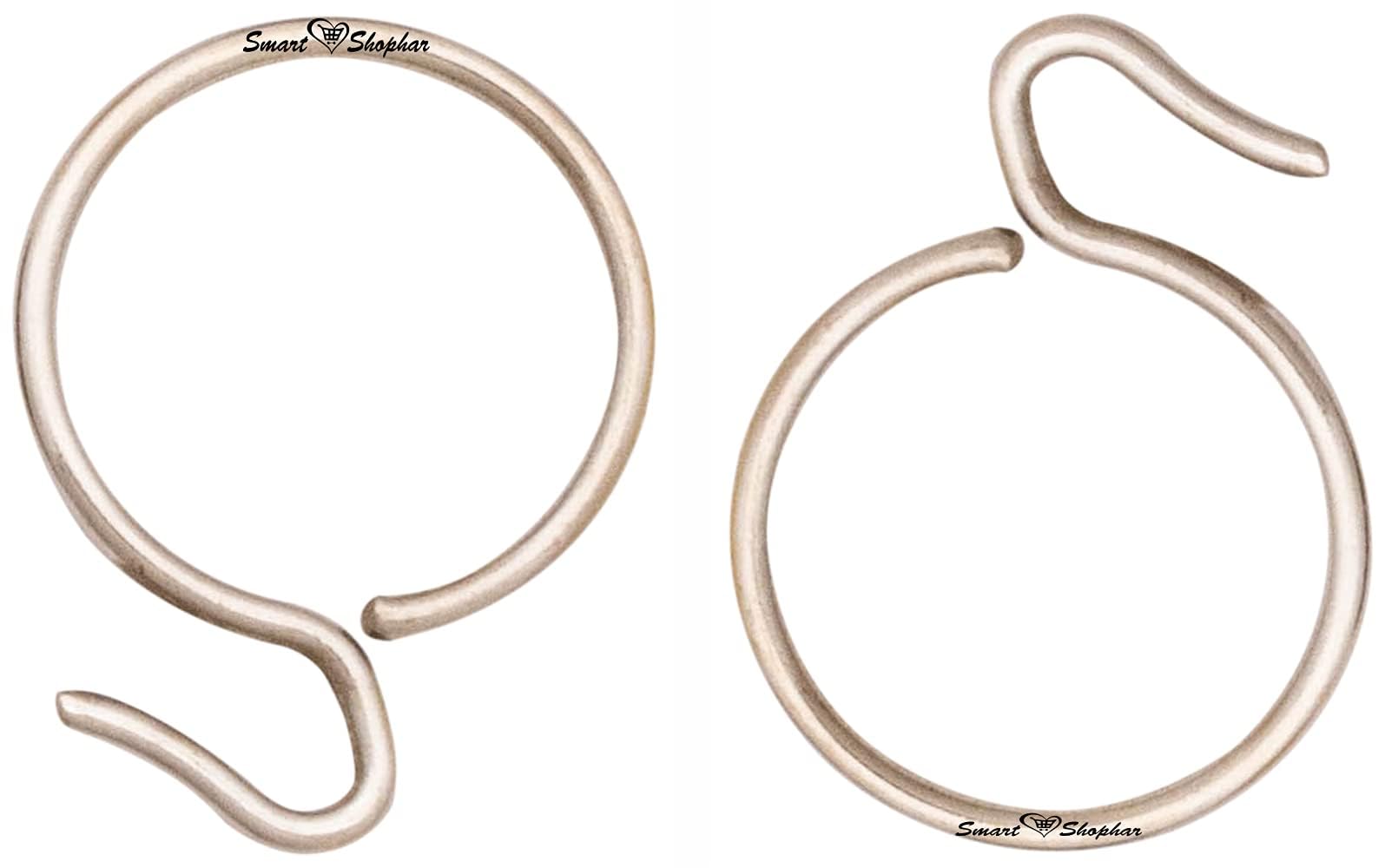 Smart Shophar Heavy Duty Metal Fitting Steel Supreme Curtain Ring Silver, Smooth Gliding Rings for Curtains Stainless Steel Silver Finish 1.5 Pack of 18 — Amazon image 3