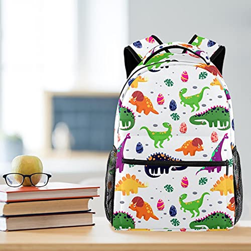 Sac à dos ordinateur portable à motif dinosaure mignon, le choix multicolore et décontracté