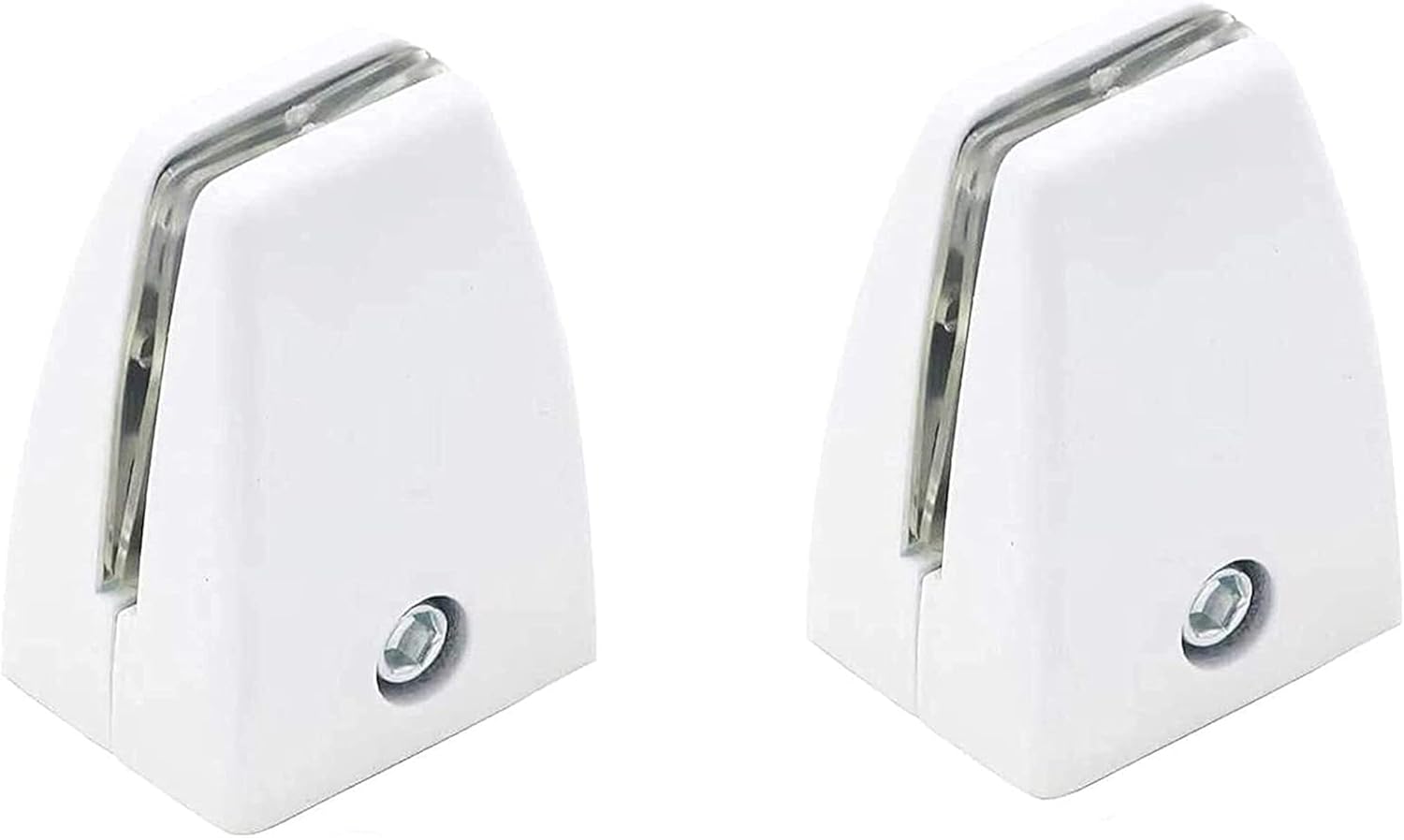 Shelf Support Clips, Desktop Screen Clip Office Partition Clip Aluminum Alloy Screen Baffle Clip Fixing Clip(1 Pair of White)