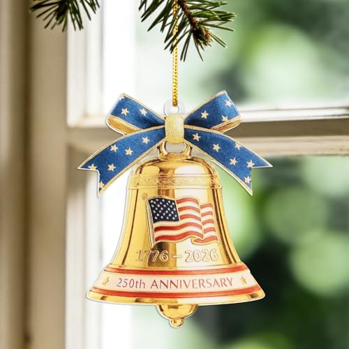 United States 250th Anniversary Bell Ornament - Patriotic Decor