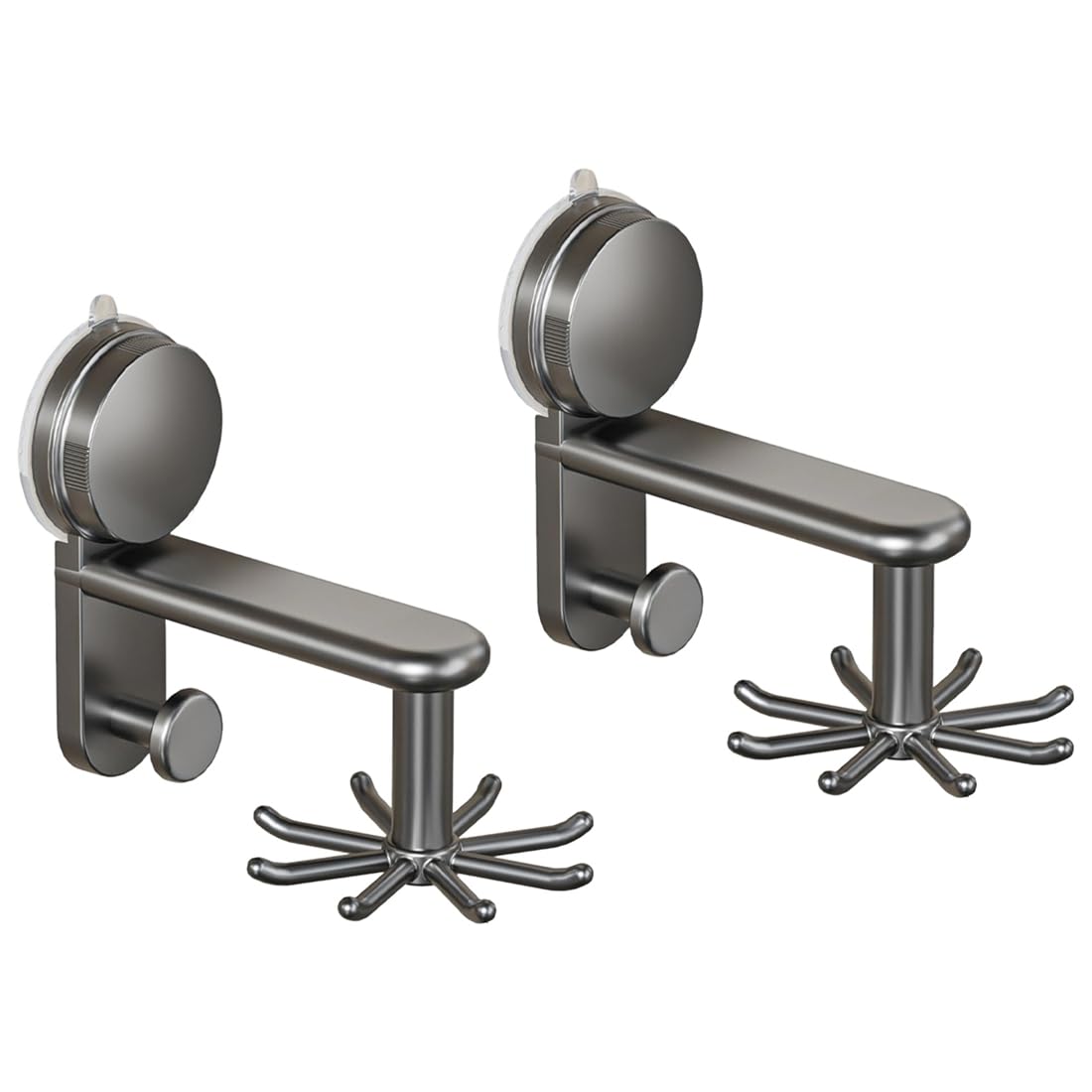 CTRLZS No Drill 360 Degree Rotating Suction Cup Hooks Wall Mount for Kitchen Utensils Organizer Spatula Spoon Holder Anti-Drop Rack
