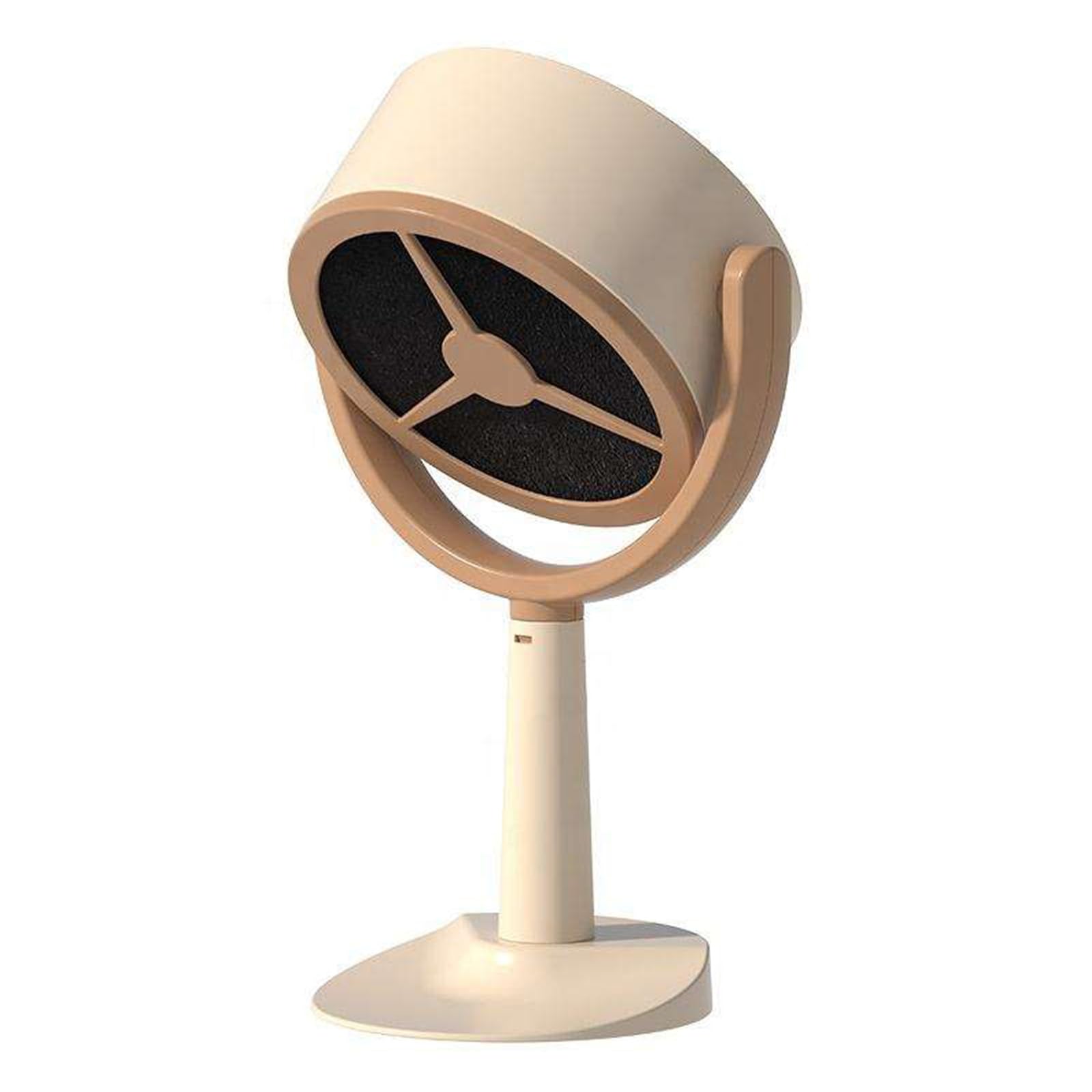 Hotte de bureau portable rechargeable, extracteur d'air de cuisine portable avec 2 vitesses de vent pour la maison, la cuisine, le camping-car, beige