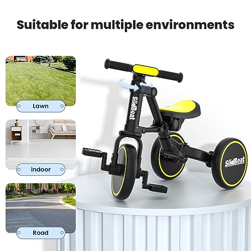 Slidbeat BK-215 Toddler Tricycle 5 In 1 For Age 1-4 Years Old Kids, Big Wheel Adjustable Seat Balance Bike thumb #4