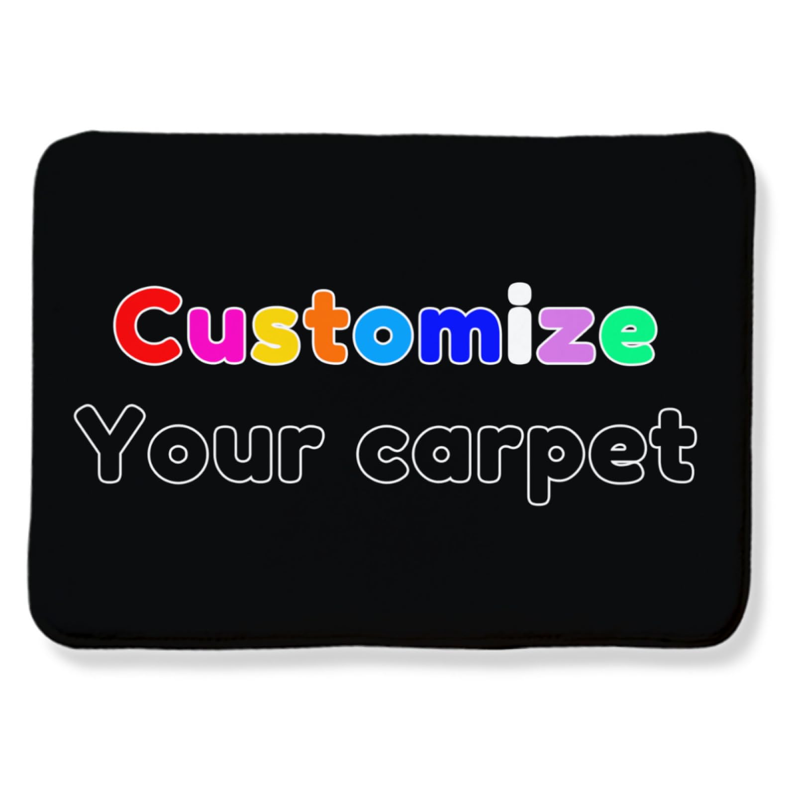 Tapis personnalisé, Tapis Flanelle Personnalisés, Tapis Personnalisé avec Texte Photo Personnalisé, tapis en flanelle avec photos et texte pour chambre à coucher, bureau, Personnalisé Grand Tapis