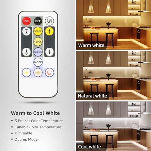 Lepro LED Strip, 5m, Warmweiß bis Kaltweiß, dimmbar, 300 LEDs, mit Netzteil – Ansicht 3