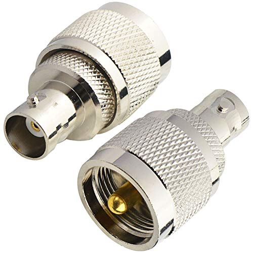 Boobrie Adaptateur PL259 UHF Mâle BNC Femelle Connecteur Coaxial BNC à UHF Adaptateur d'Antenne Radio Amateur pour SO239/Antennes RF/Périphériques LAN sans...