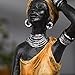 African Statues and Sculptures for Home Decoration, Figurine for Tabletop Shelf Bookshelf Living Room Decor Accent, Art Lady Figure Home Decor Accents Antique Golden Yellow Gifts