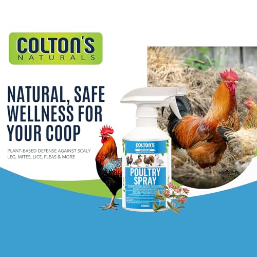 Image of Colton's Naturals Poultry Spray 32 oz - for Chickens - Helps with Mites, Lice, Fleas & Scaly Leg - Safe for Coops, Birds & Backyard Poultry