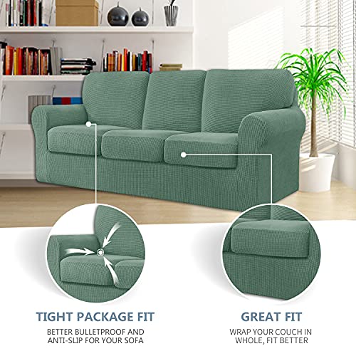 Housse de canapé extensible 3 places pour protéger des taches et des animaux - 7