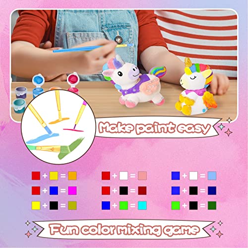 Kmuysl Unicorn Painting Kit, Arts And Crafts For Kids Ages 4-8+, Art Supplies With 8 Unicorn Figurines, Kids Toy Birthday Gifts For Boys Girls 3-5, 6-8 Years Old #TOP2
