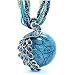 Bohemia Cats Eys opal National Personality Peacock Pendant Necklace for Woman Fashion Jewelry "18"