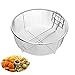 Facynde Panier Rond pour friteuse | Panier Rond à Frites Panier Rond pour Frire des collations Paniers à Frites en Acier Inoxydable - Ustensile de Cuisine pour la friture