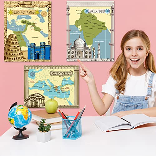 Image of Ancient Civilizations Poster for Social Studies Classroom Learning - Educational Decor for Primary, Middle, and High School - Social Education Wall Art