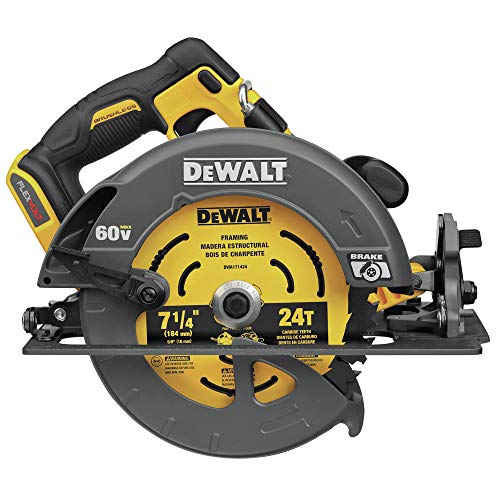 DEWALT FLEXVOLT 60V MAX* Circular Saw with Brake, 7-1/4-Inch, Tool Only (DCS578B)