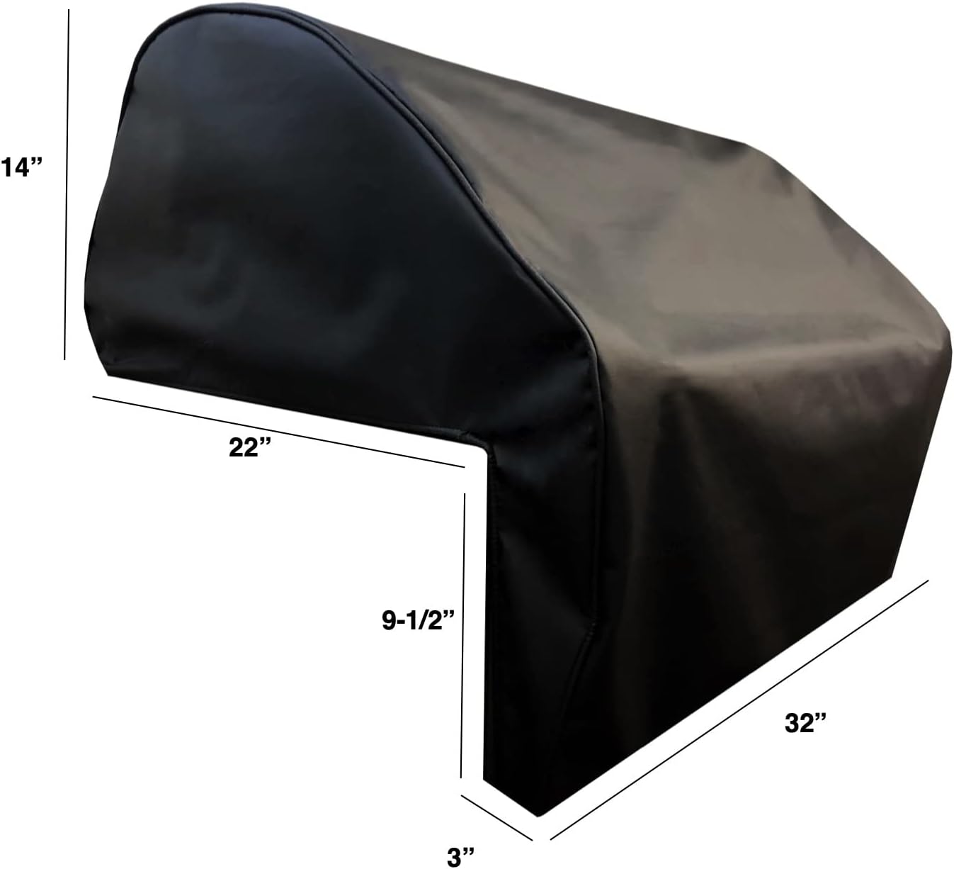Windproof Covers 32 inch Heavy Duty Premium Vinyl Grill Cover to fit Summerset Sizzler Built-in Grill