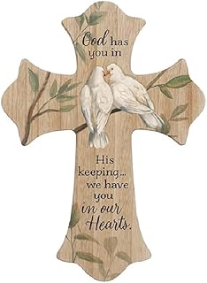 Carson 11869 In Our Hearts Wall Cross, 10.5-inch Height, Wood