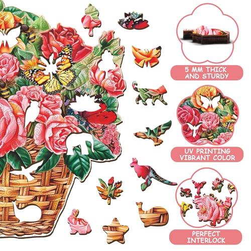 Ppuzzling Flower Wooden Puzzles For Adults 200 Pieces thumb #5