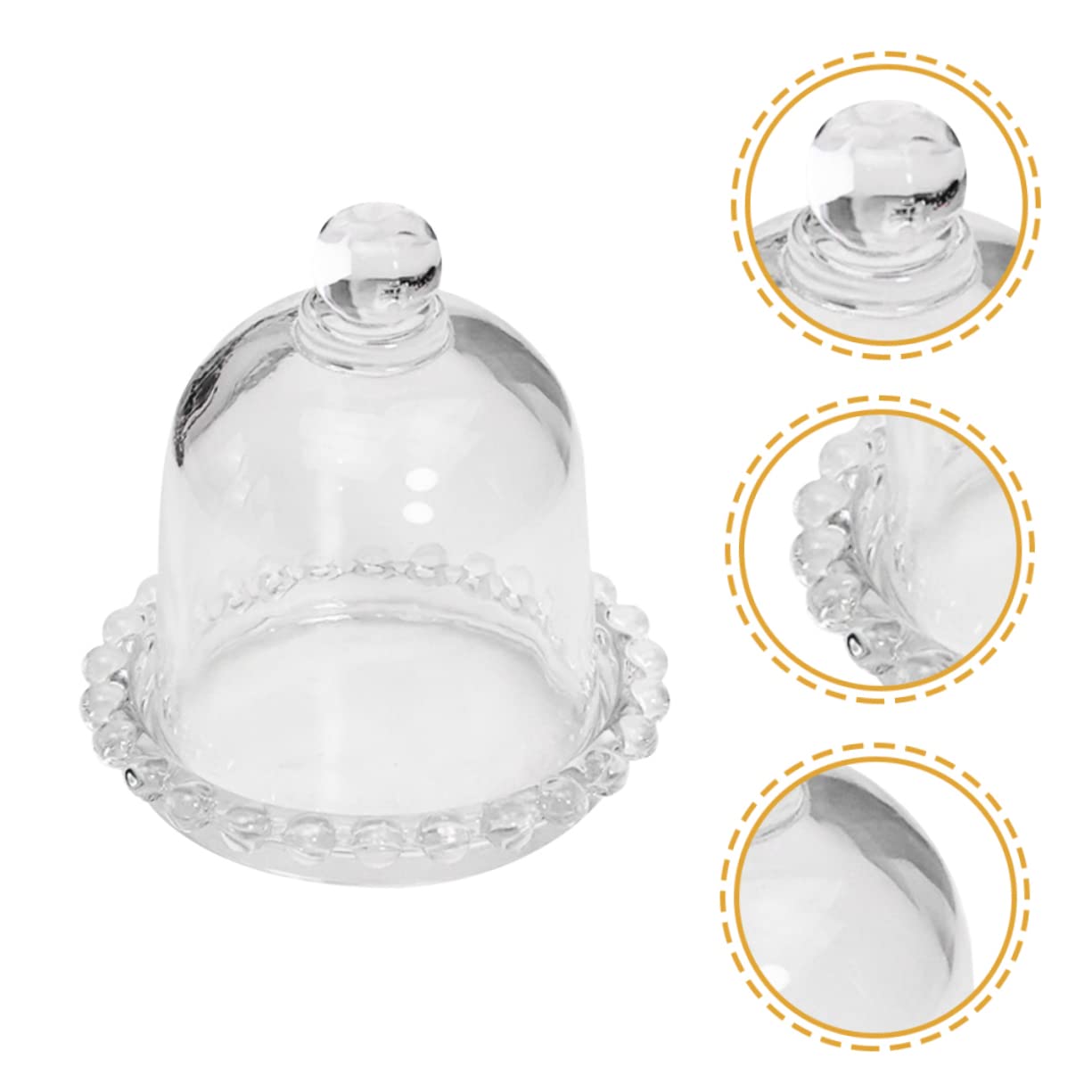 ABOOFAN Lot De 2 Cloches en Verre pour Bougies Plantes Succulentes Guirlandes Lumineuses Photo Gâteau Dessert Décoration